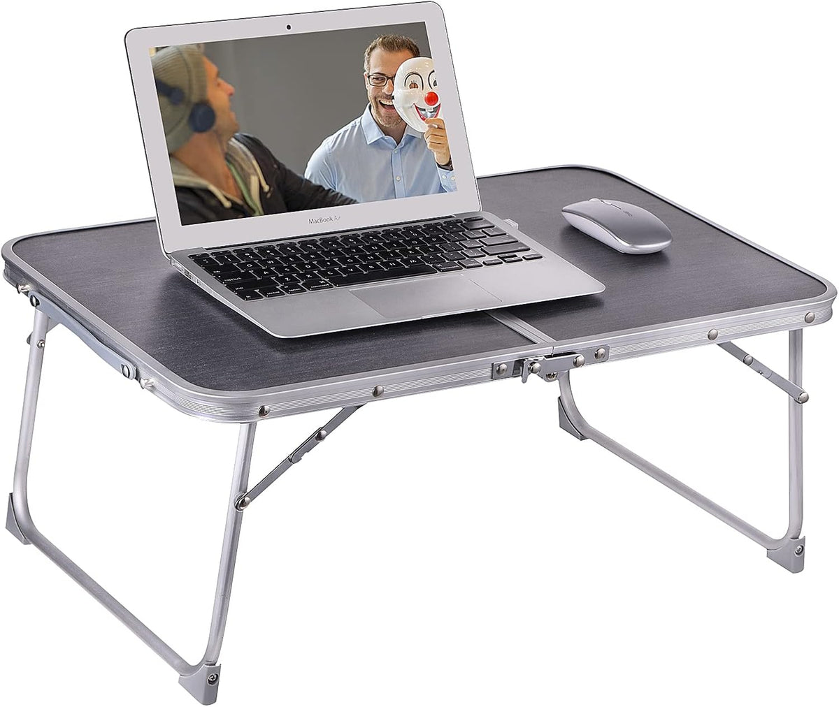 Mesa Plegable para Laptop y Cama con Almacenamiento | Escritorio Portatil Mini para Piernas | Ideal para Estudio, Lectura y Picnic