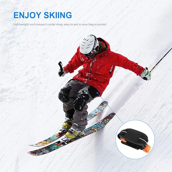 FIREOR Ski Carrier Strap, Snowboard, Pole and Boot Carry Sling Band Kit Father's Day Gifts for Family Dad Men Women & Kids