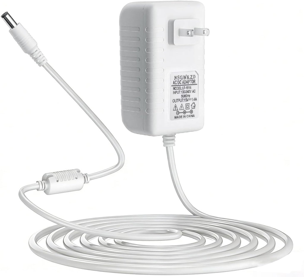 Cable de alimentación de 15 W de repuesto para Echo Show 5 de 1.ª y 2.ª generación, Alexa Dot de 3.ª, 5.ª y 4.ª generación, edición infantil, adaptador de cargador Pop, color blanco.