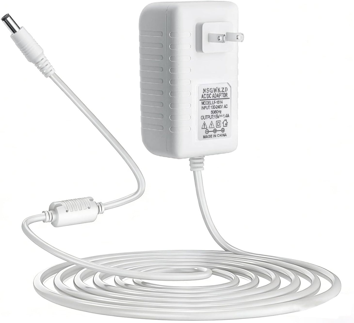 Cable de alimentación de 15 W de repuesto para Echo Show 5 de 1.ª y 2.ª generación, Alexa Dot de 3.ª, 5.ª y 4.ª generación, edición infantil, adaptador de cargador Pop, color blanco.