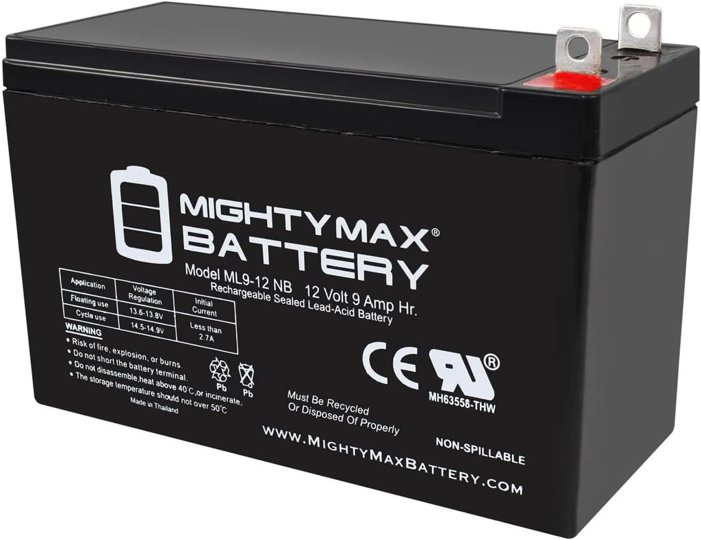 Batería Mighty Max de 12 V y 9 Ah para generadores portátiles Generac XG8000E 