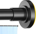 Barra para cortina de ducha CorkLatta negra de 31 a 80 pulgadas, diámetro de 1 pulgada, tensión de resorte ajustable, barra telescópica de acero inoxidable, fácil instalación, no se oxida.