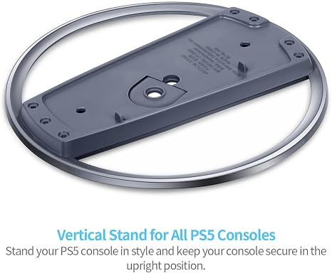 KOOWOD Soporte vertical para consolas PS5 – PlayStation 30 aniversario versión limitada estilo base accesorios para PS5 Slim Pro consola disco y digital (gris)