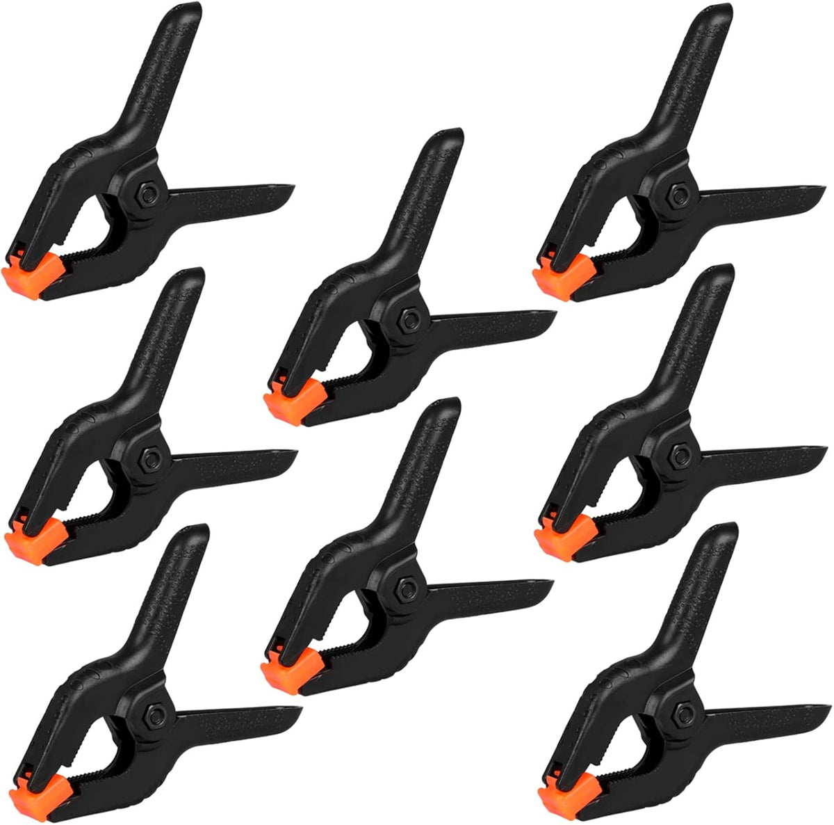 Prensas Plasticas de Resorte 10 Piezas | Clips Pequenos de Alta Resistencia 3.5 Pulgadas | para Manualidades, Fondos Fotograficos y Carpinteria (Negro)