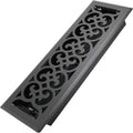 Howeall Rejilla de Suelo Transitable 4x14" con Palanca de Ajuste – Diseño Charlotte, Negro Mate