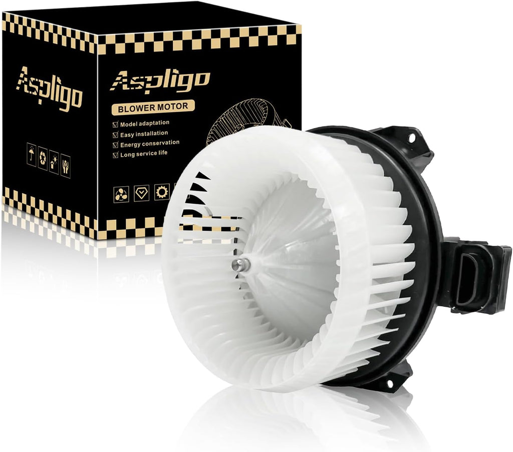 Aspligo 700203 Motor del ventilador del calefactor del aire acondicionado delantero compatible con Jeep Wrangler Compass Patriot, Acura TSX TL RDX, Chrysler 200 Sebring, Buick Lucerne, Dodge Avenger, Honda Accord y Ram 1500.