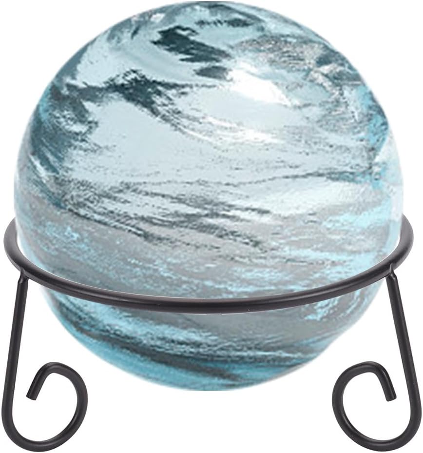 Soporte de exhibición para bola de cristal navideña DELORIGIN, soporte de hierro negro para bola, soporte para globo terráqueo, soporte de exhibición para esfera de cristal para colecciones, figuras, piedras preciosas, 7 pulgadas
