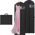 Bolsas para ropa Yimomoyi de 70" de largo para vestidos de viaje, paquete de 2 bolsas para vestidos de gala, bolsa para ropa para vestidos largos, bolsas para armario para vestidos de gala y esmóquines, color negro.