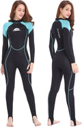 Traje de neopreno XUKER para mujer, de 2 mm, manga larga, cuerpo completo, cremallera trasera, para aguas frías, ideal para buceo, surf, snorkel, kayak, natación y deportes acuáticos.
