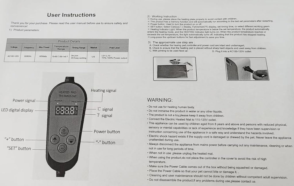 Manta de Calentamiento para Probador de Pan con Protector Térmico, Probador de Masa para Masa Ácida - para Hacer Pan, Horneado, Cálido