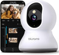 Cámara de seguridad 2K, cámara para bebés y perros blurams de 360 grados para seguridad en el hogar con seguimiento de movimiento inteligente, aplicación para teléfono, visión nocturna infrarroja, sirena, compatible con Alexa, Google Assistant e IFTTT