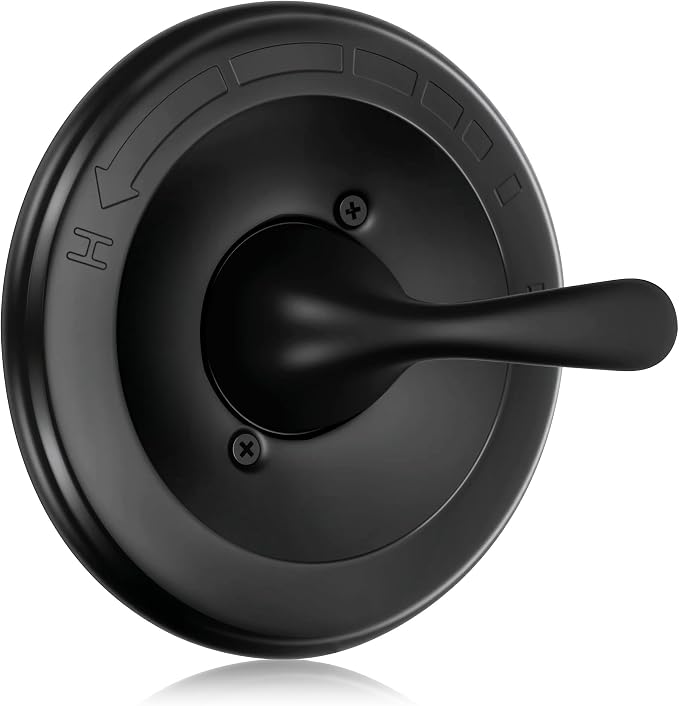Mango de ducha negro mate individual T13020-BL de repuesto para kit de molduras de válvula de ducha de una sola función DT 13/14, compatible con válvula de la serie R10000, juego de mango de ducha