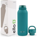 Botella de Agua Ello Cooper Acero Inoxidable 40 oz – 2 Tapas, Doble Pared Aislada y Asa Integrada