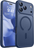 CANSHN Funda magnética compatible con iPhone 17 Pro Max, mejorada [protección completa de la cámara] [compatible con Magsafe] [mate translúcido] Funda protectora a prueba de golpes
