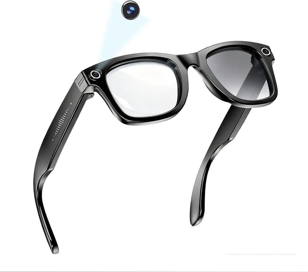 Gafas Inteligentes AI MNVOEQ Cámara 4K, Grabación Video Bluetooth, Manos Libres, Audio Integrado, Tecnología Portátil Hombres Mujeres