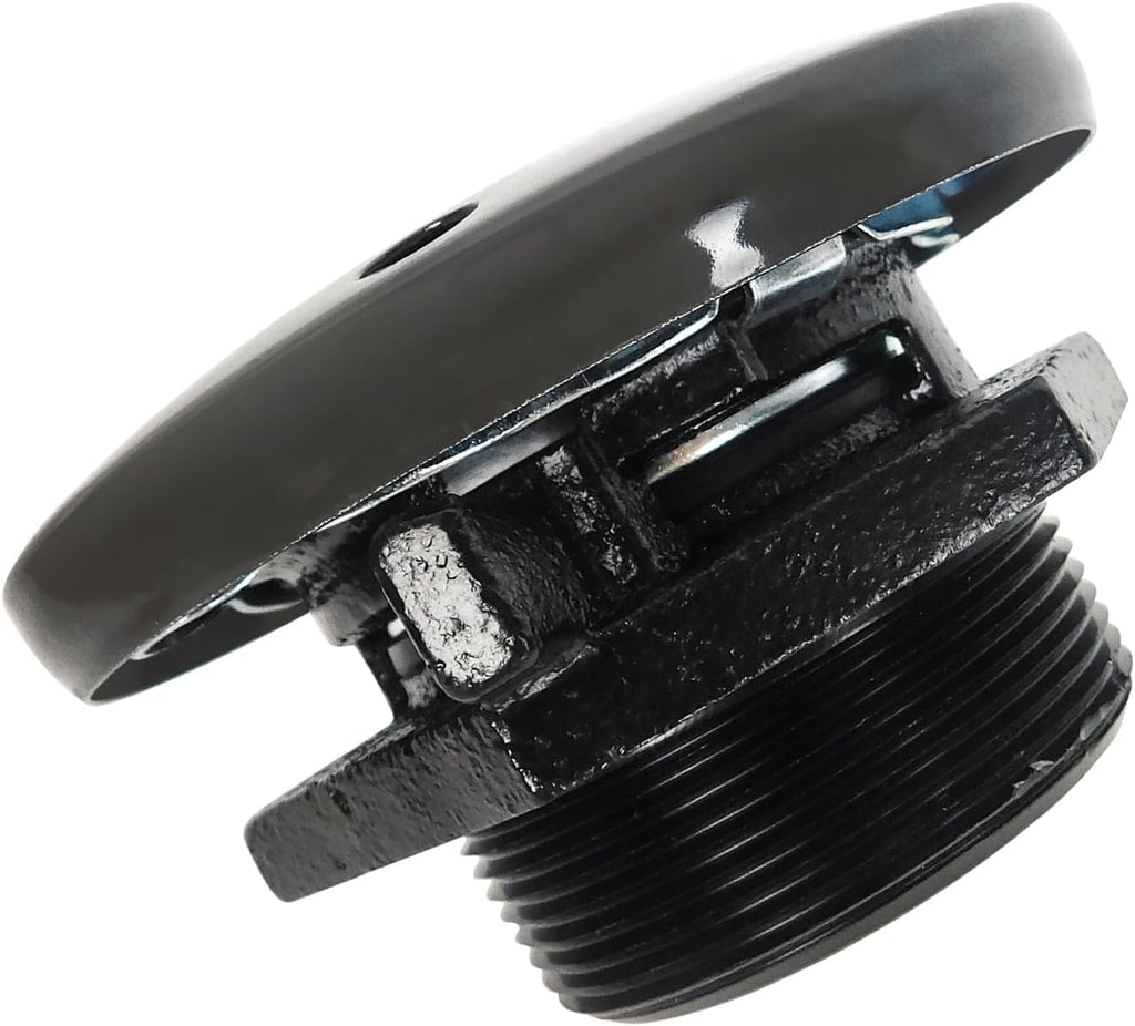 Transfer Tank Vented Cap with Threaded Neck, Vented Fuel Cap for transfer tank with 2 Inch Base, Diesel Fuel Cap, Transfer tank Fuel Cap & Vented Fuel Storage（black）
