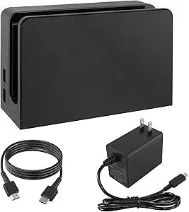 Dock Station 3 en 1 para Nintendo Switch y Switch OLED – Salida HDMI 1080p con Cargador AC