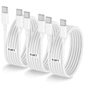 Paquete de 3 cables USB C a USB C de 2 metros (6,6 pies) y 60 W, cable tipo C a tipo C, cable de carga rápida para iPhone Air 17 16e 16 15 Pro Plus Pro Max, Galaxy S25/S24, iPad Pro/Air/mini, MacBook Pro/Air y más.