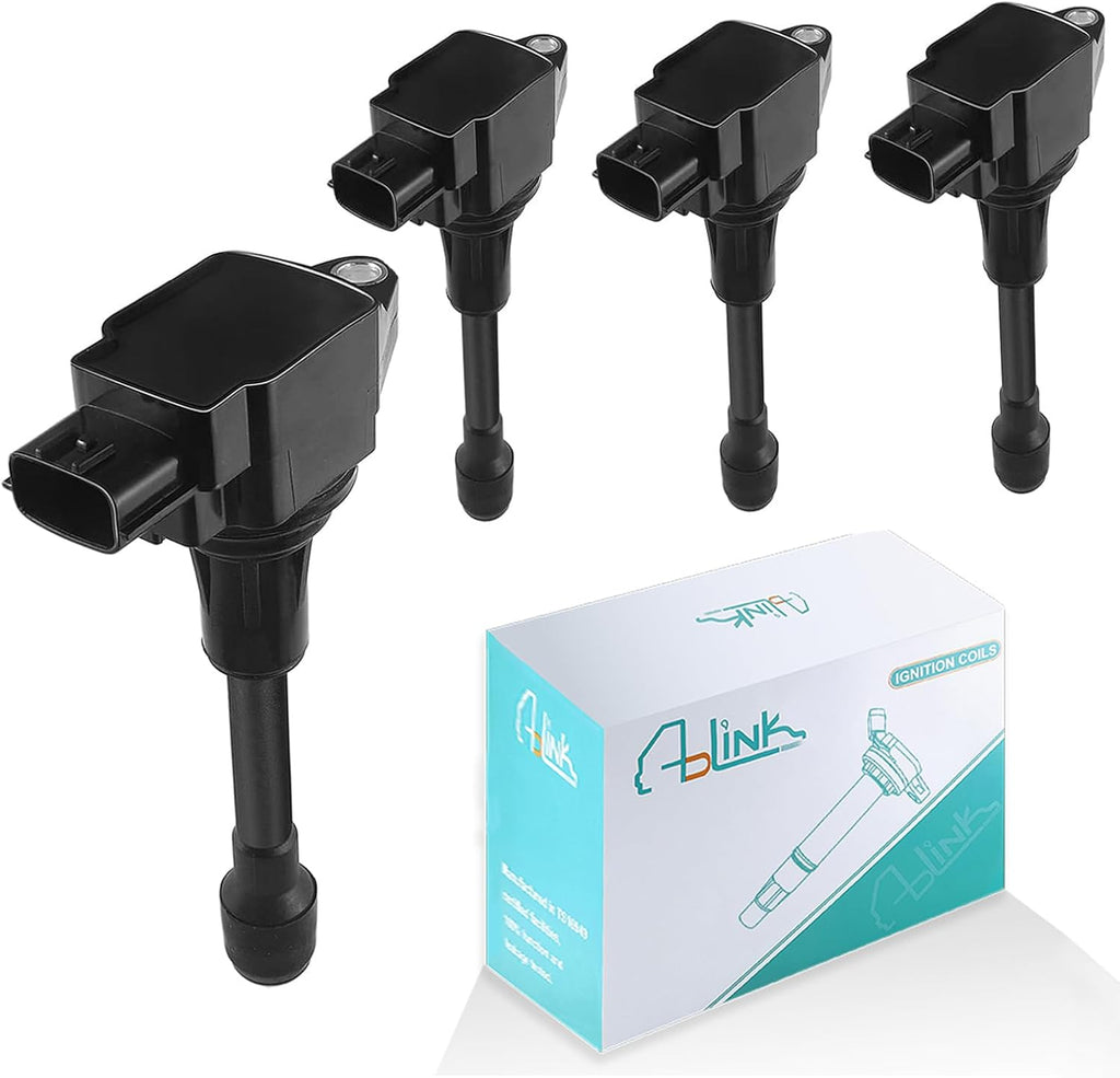 Juego de 4 bobinas de encendido AULINK UF549 L4 1.6L 1.8L 2.5L para Nissan 2007-2019 Altima Cube Rogue Sentra Versa NV200 Pathfinder Infiniti FX50 M56 QX60 QX70 5C1753 C1696