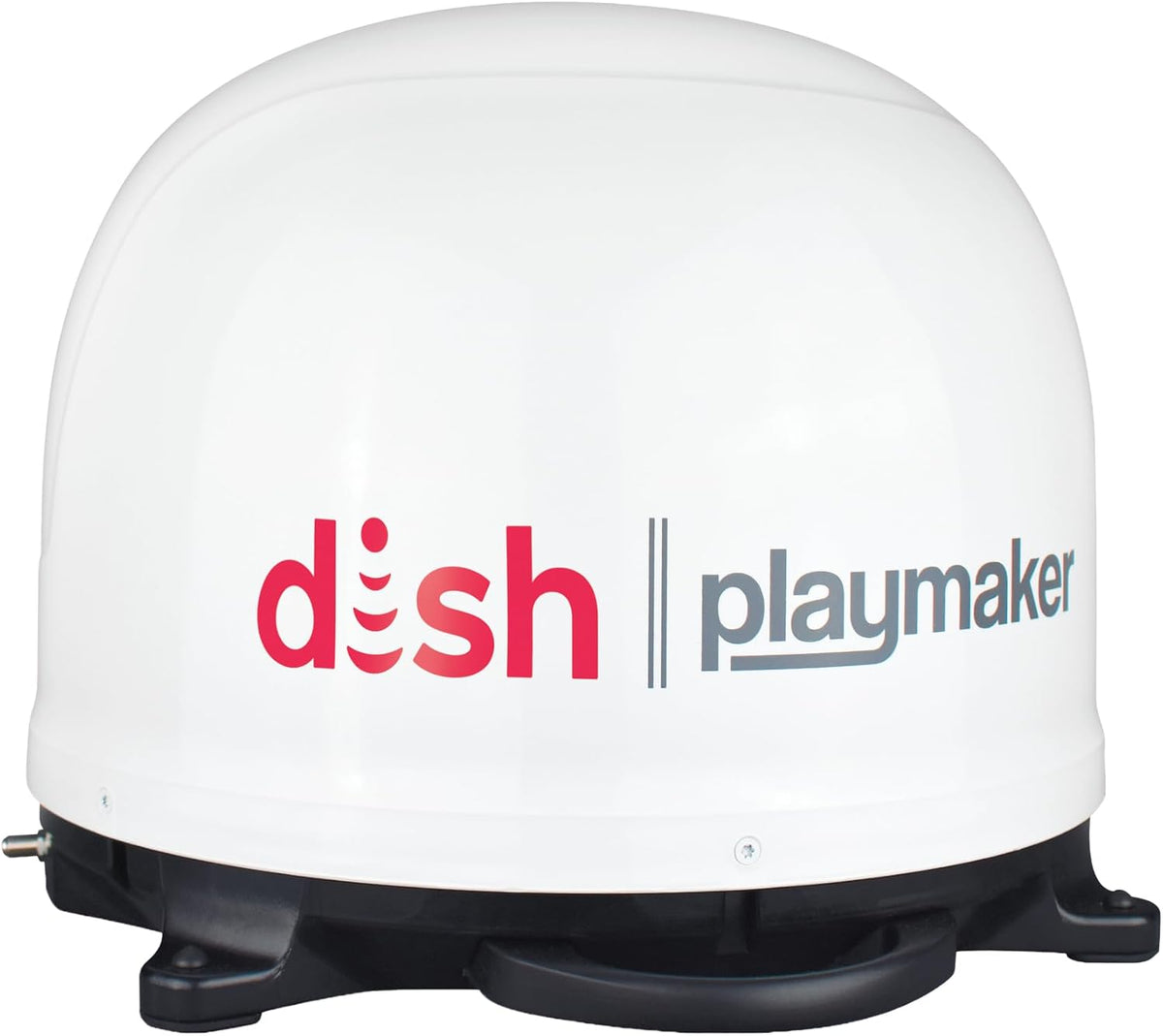 Antena satelital portátil automática Winegard PL-7000 Dish Playmaker para receptores Dish HD Solo - 25" coaxial para recepción de TV en exteriores - Ideal para caravanas, camping y eventos al aire libre - Color blanco