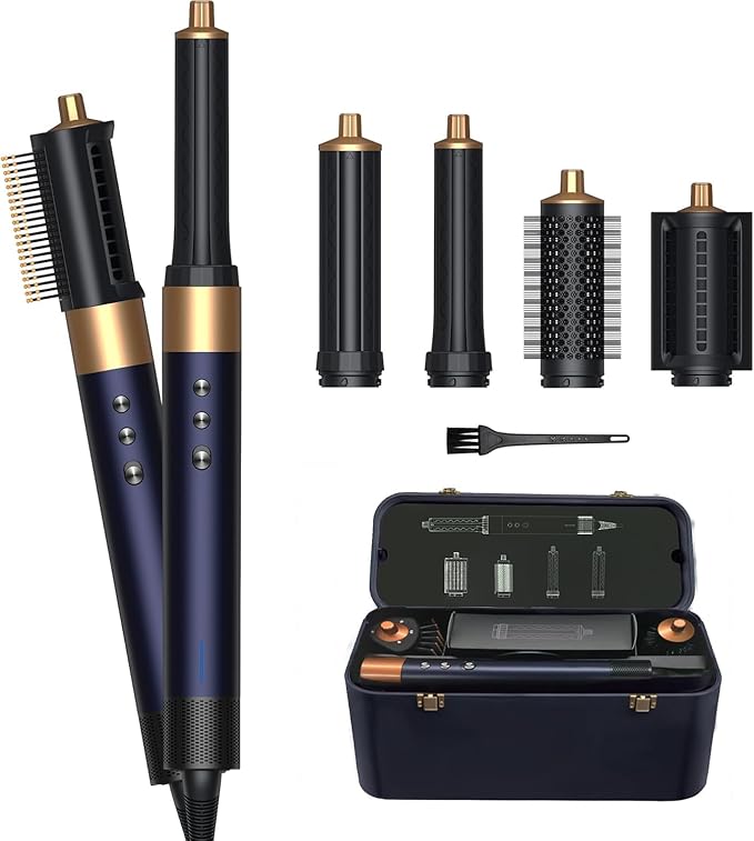 SOUNXUN® Secador de pelo y estilizador 8 en 1 todo en uno. Multiestilizador de aire caliente – Airstyler Hair Styler con rizadores y alisador, herramienta de pelo multiestilizador, herramientas para el cabello sin daños por calor