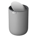 EKO Fandy Mini Cubo de Basura de 2,2 L con Tapa, Cubo de Basura de Escritorio con Tapa Abatible para Baño, Encimera, Tocador, Escritorio u Oficina, Cubo de Basura Pequeño (Gris)
