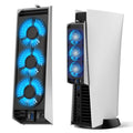 JUSPRO Ventilador de Enfriamiento para PS5 | Cooler Silencioso Mejorado con Luz LED | Para PlayStation 5 Consola / Digital Edition & Ultra HD