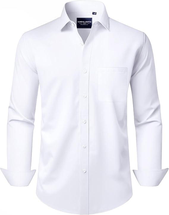 Alimens & Gentle Camisas de Vestir para Hombre, de Manga Larga