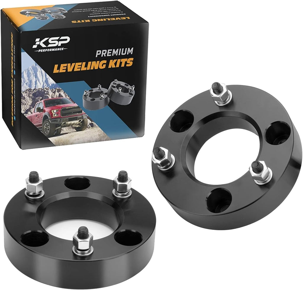 Kit de nivelación KSP de 2 pulgadas para F150 (2004-2026) 2WD y 4WD, espaciadores de elevación delanteros de aluminio forjado de grado aeronáutico, compatible con Ford Expedition 03-18 y Lincoln Mark LT - elevación de 2 pulgadas