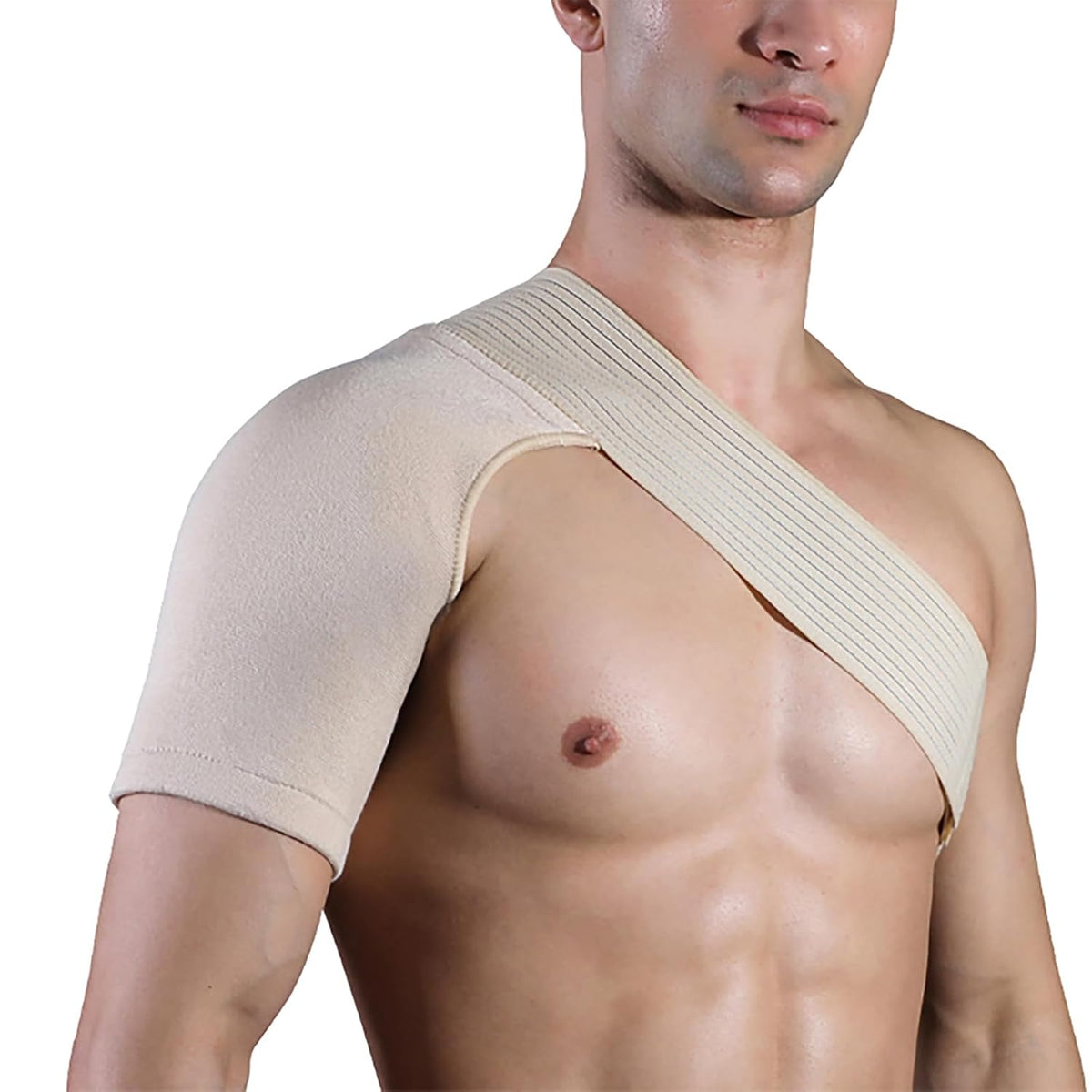 Soporte de hombro SPOBTRACE para desgarro del manguito rotador para hombres y mujeres, soporte de manga de compresión ajustable para el hombro, cabestrillo inmovilizador para el brazo para alivio del dolor, sueño y lesiones (M/L)