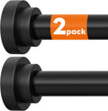STARLATTA Set de 2 Barras de Tensión para Cortina de Baño | 43-78 Pulgadas Sin Taladrar | Acero Inoxidable Antioxidante y Antideslizante | Negro