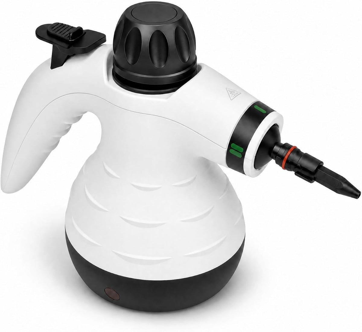 Limpiador a vapor portátil TICYACK, limpiador a vapor con 16 accesorios y bloqueo de seguridad, gran capacidad, limpieza profunda de múltiples superficies para el hogar, el coche, el baño, las juntas, el suelo y las ventanas (blanco/negro).