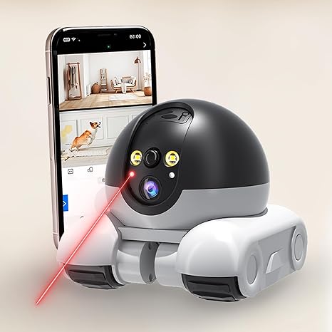 Cámara Robot AEZ sobre Ruedas 1080P Doble Lente con Visión Nocturna y Control por App