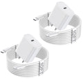 Cargador Rapido para iPhone 14 | Bloque USB-C con Power Delivery | Adaptador de Viaje con Cable USB-C a Lightning de 10 pies | Compatible con iPhone 14/13/12/11/X/XR y iPad