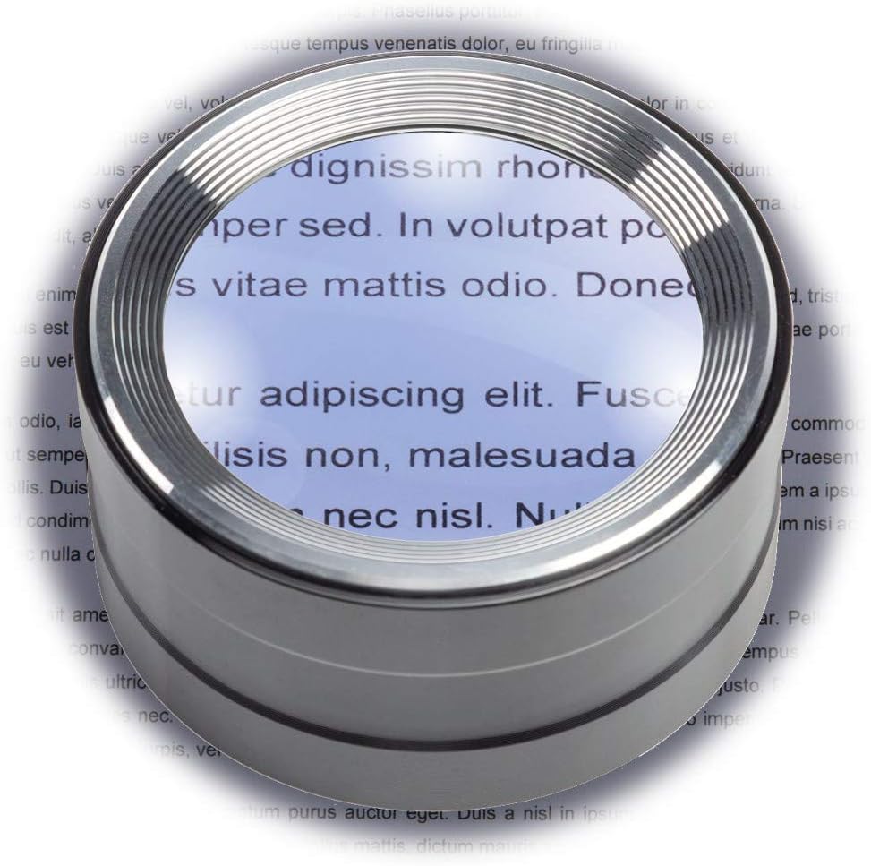 Lupa de escritorio con forma de cúpula iluminada y LED brillante para leer libros, letra pequeña, estudiar mapas, proyectos, monedas; también sirve como pisapapeles. Ideal para personas mayores.