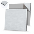 Blulu 2 Paneles Compuestos de Aluminio 30x30cm | Placa Aluminio-Plástico de 1/8 pulgadas | Plateado Cepillado para DIY