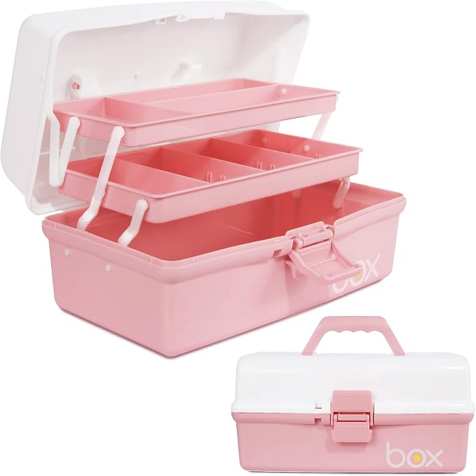 Caja de almacenamiento multiusos Creahaus de 30,5 cm con 3 estantes
