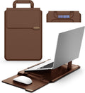 Funda para portátil Nillkin de 16 pulgadas con asa (4 en 1), 2 modos de soporte, funda para MacBook con soporte ajustable y alfombrilla para ratón, marrón