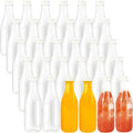 Pack de 30 Botellas Plásticas WUWEOT 10 oz Transparentes con Tapa Inviolable – Envases PET para Jugos, Agua y Smoothies