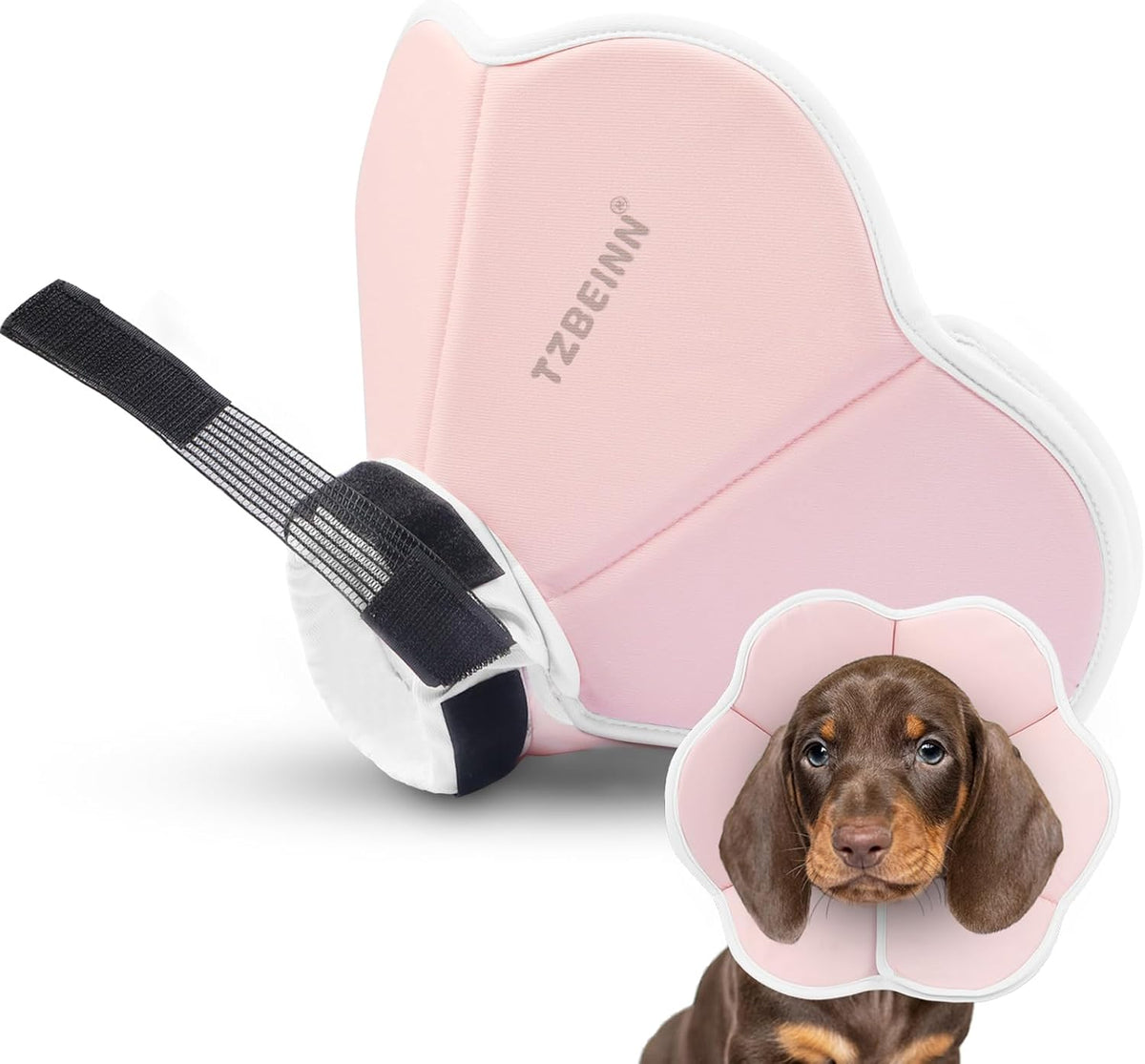 Collar isabelino suave alternativo para perros medianos (Dachshund, Beagle, Shiba Inu pequeños y medianos), cono protector ajustable para la recuperación del perro, almohada cervical isabelina cómoda para después de la cirugía, antilamido.