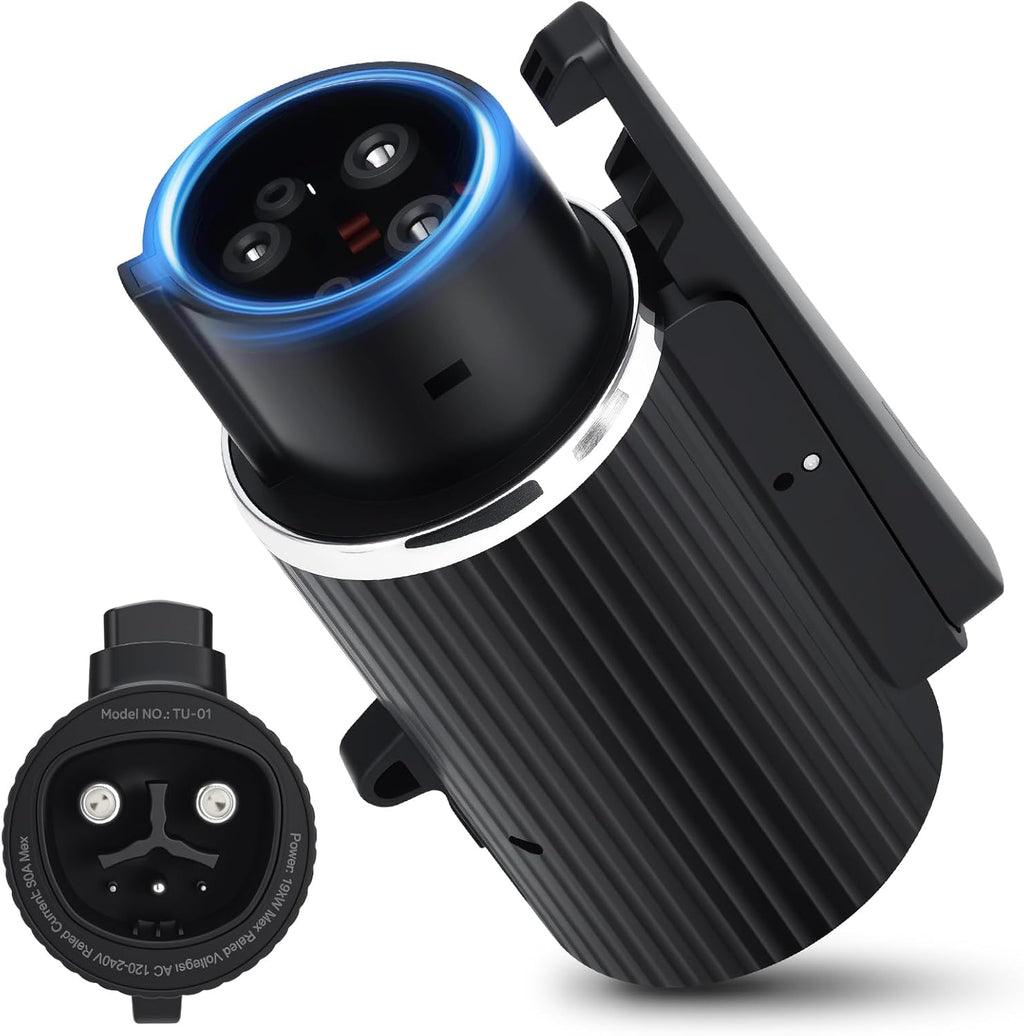 Adaptador Cargador NACS a J1772 | 80A / 280V | Certificación IP55 | Con Seguro | Compatible con Wall Connector NACS