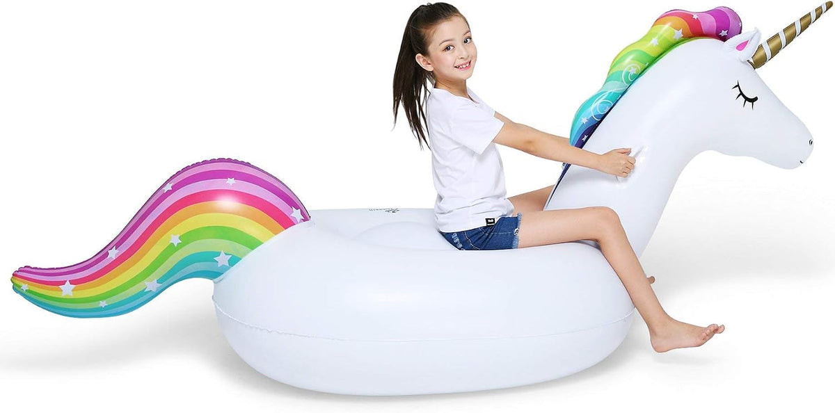 Jasonwell Flotador inflable grande de la piscina del unicornio