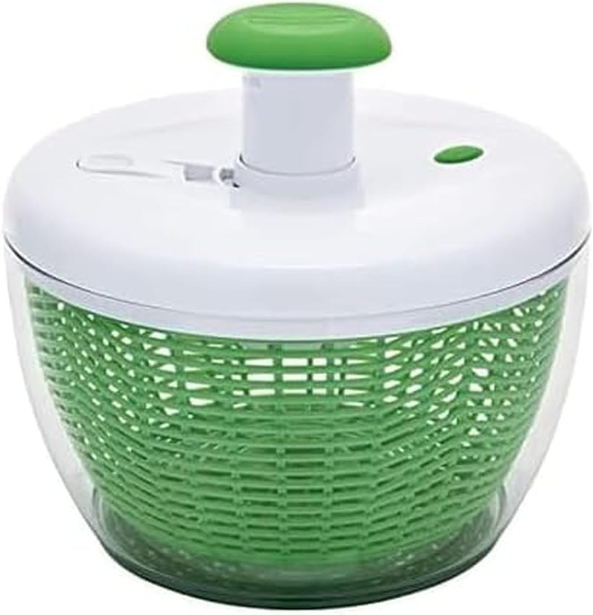 Farberware Escurridor de ensalada fácil de usar con bomba pro, tazón, colador y sistema de drenaje incorporado para ensalada y productos frescos, crujientes y limpios, 6.6 cuartos de galón, verde Visita la tienda de Farberware