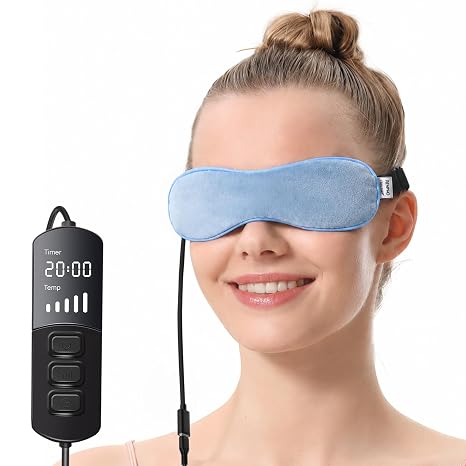 Aroma Season Máscara de Ojos Calentada para Ojos Secos, Compresa de Ojos Caliente con Linaza para MGD, Síndrome de Ojo Seco, Chalazión, Blefaritis, Orzuelo, Tratamiento de Ojos, Vapor Húmedo