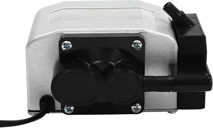 Asistencia de aire para cortador láser y grabador, kit de bomba de asistencia de aire con ajustable 25L-30L/Min para corte CNC y grabado láser plateado+negro