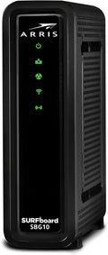 ARRIS (SBG10-RB) - Combinación de módem y router - DOCSIS 3.0 16 x 4 Gigabit y WiFi AC1600, [Consulta con tu proveedor para verificar la compatibilidad] Velocidad máxima de Internet de 400 Mbps - Reacondicionado