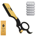Navaja de Afeitar Profesional para Hombre - Krisp Beauty Straight Razor con 10 Hojas