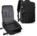 Mochila de Viaje Grande de Mano para Mujer y Hombre | Impermeable, Casual, Compartimento para Laptop | Aprobada para Vuelos Spirit Airlines, Negro