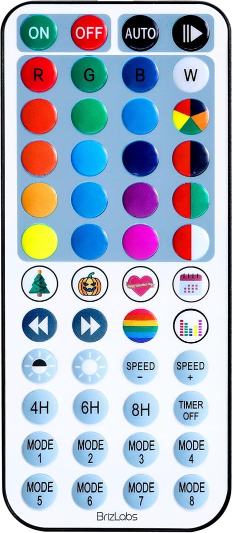 BrizLabs Control Remoto 44 Teclas para Luces de Hadas RGB – Control Total de tu Iluminación