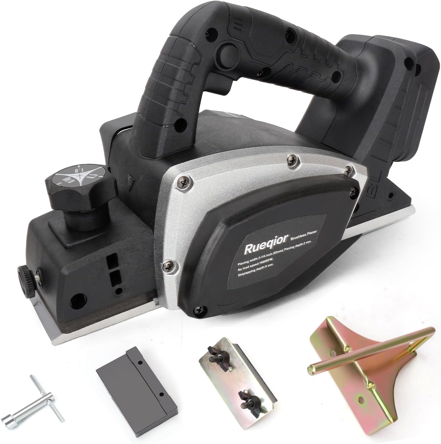 Cepillo Eléctrico Inalámbrico Rueqior 3-1/4” Brushless – Compatible con Batería DeWalt 20V